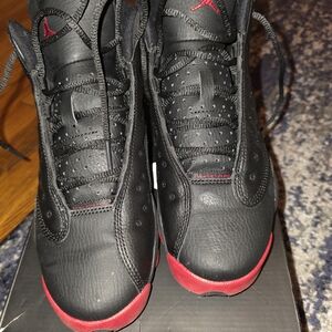 Jordan Kids Black and Red Sneakers